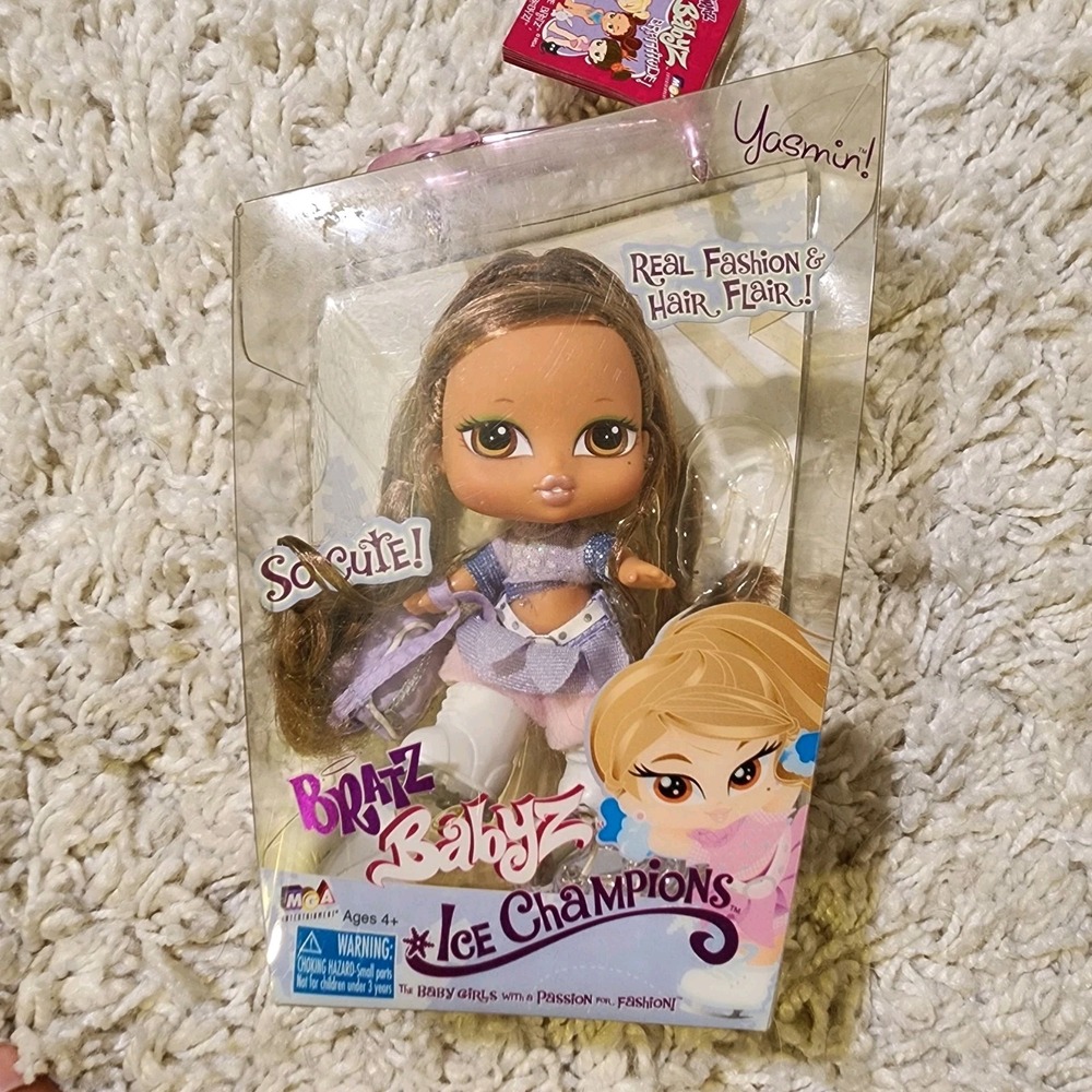 2006 NIB Bratz Babyz Ice Champions Yasmin Doll Rare Real Fashion And Hair Flair!